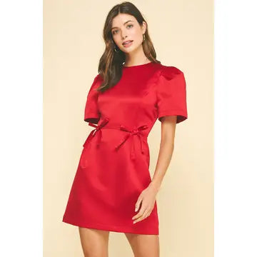 Ribbon Detailed Mini Dress