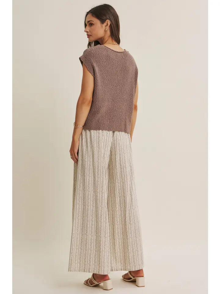 Effortless Layering Relaxed Fit Cotton Slub Sweater Top