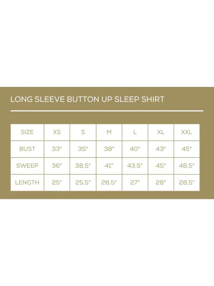 Telluride Plaid Long Sleeve Button Up Sleep Shirt