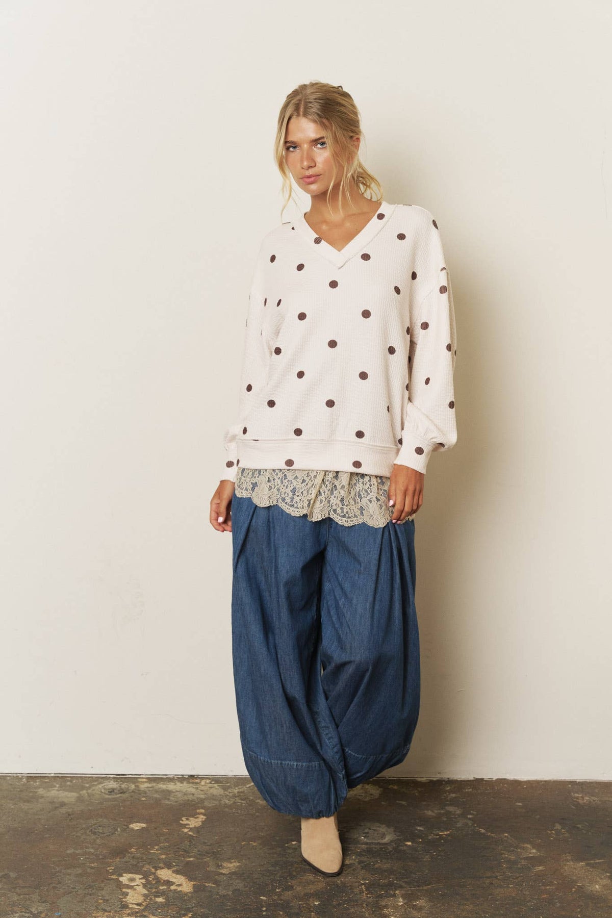 Cocoa Dot Sweater