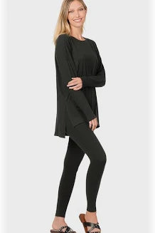 Brushed Microfiber Loungewear Set Zenana