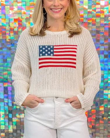 Freedom Ring Flag Sweater