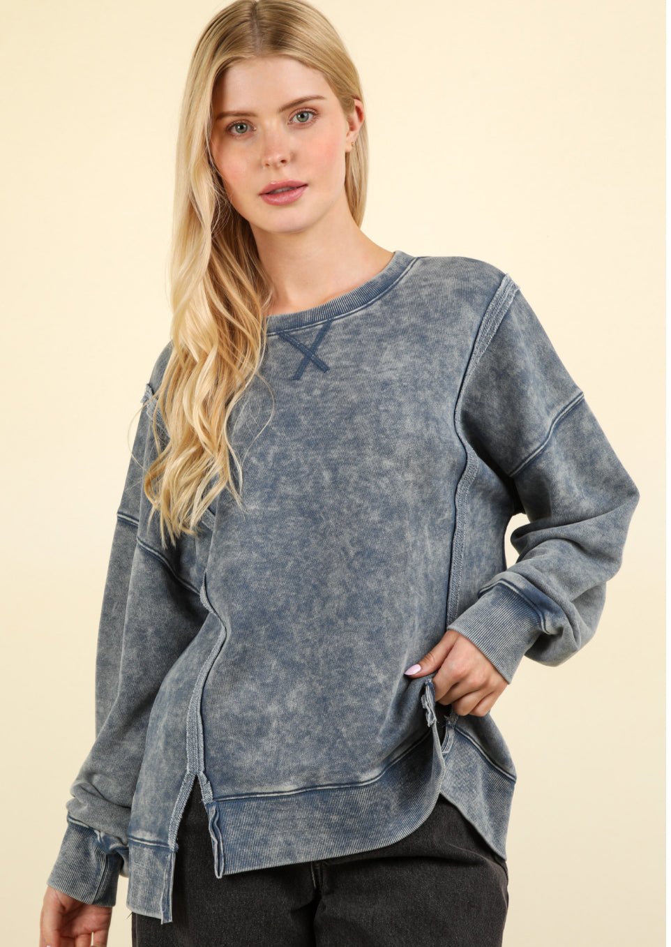 Mineral Washed Oversized Top