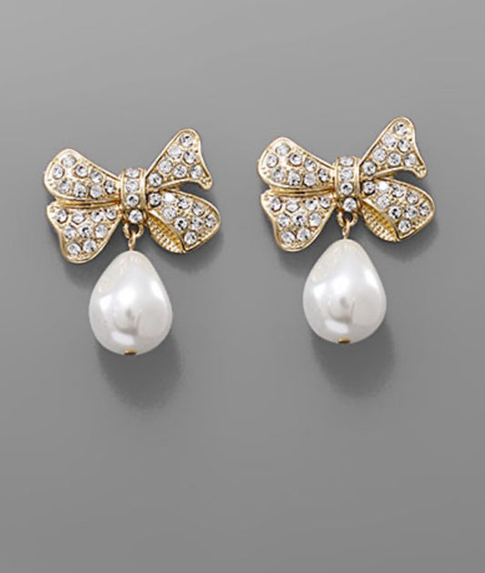 Bow Pearl Earrings