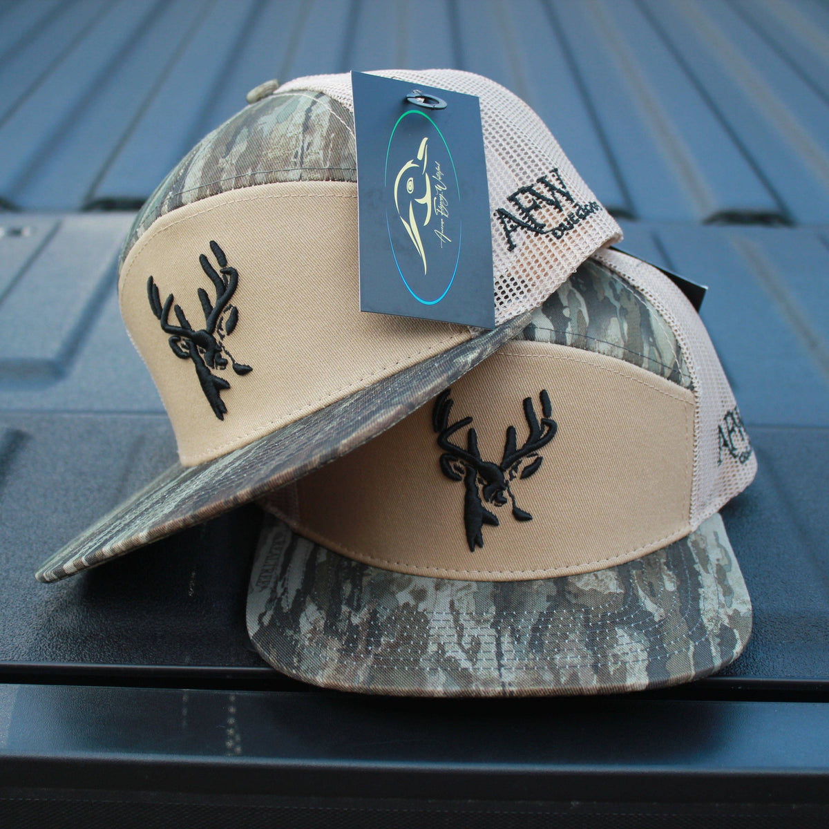 Realtree Legacy Camo 7 Panel Buck Logo Hat