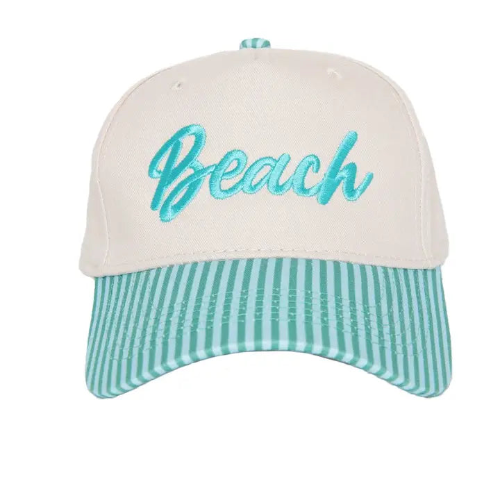 Beach Cursive Two-Toned Trucker Hats