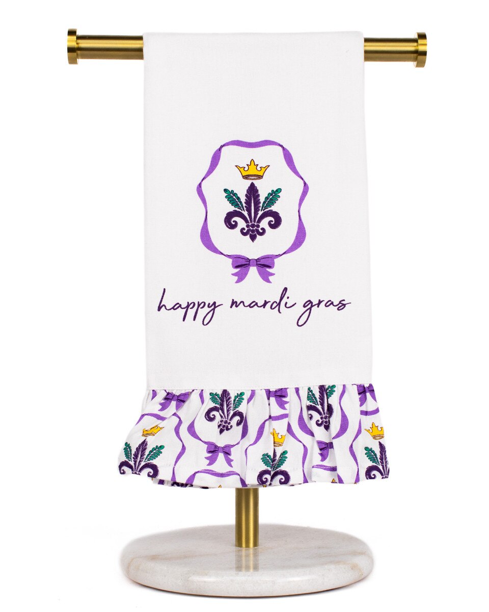 Mardi Bow Ruffle Hand Towel