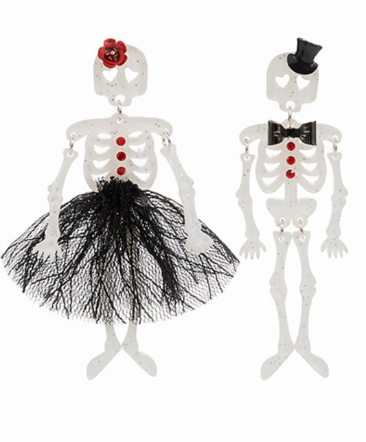 Skeleton Couple Earrings