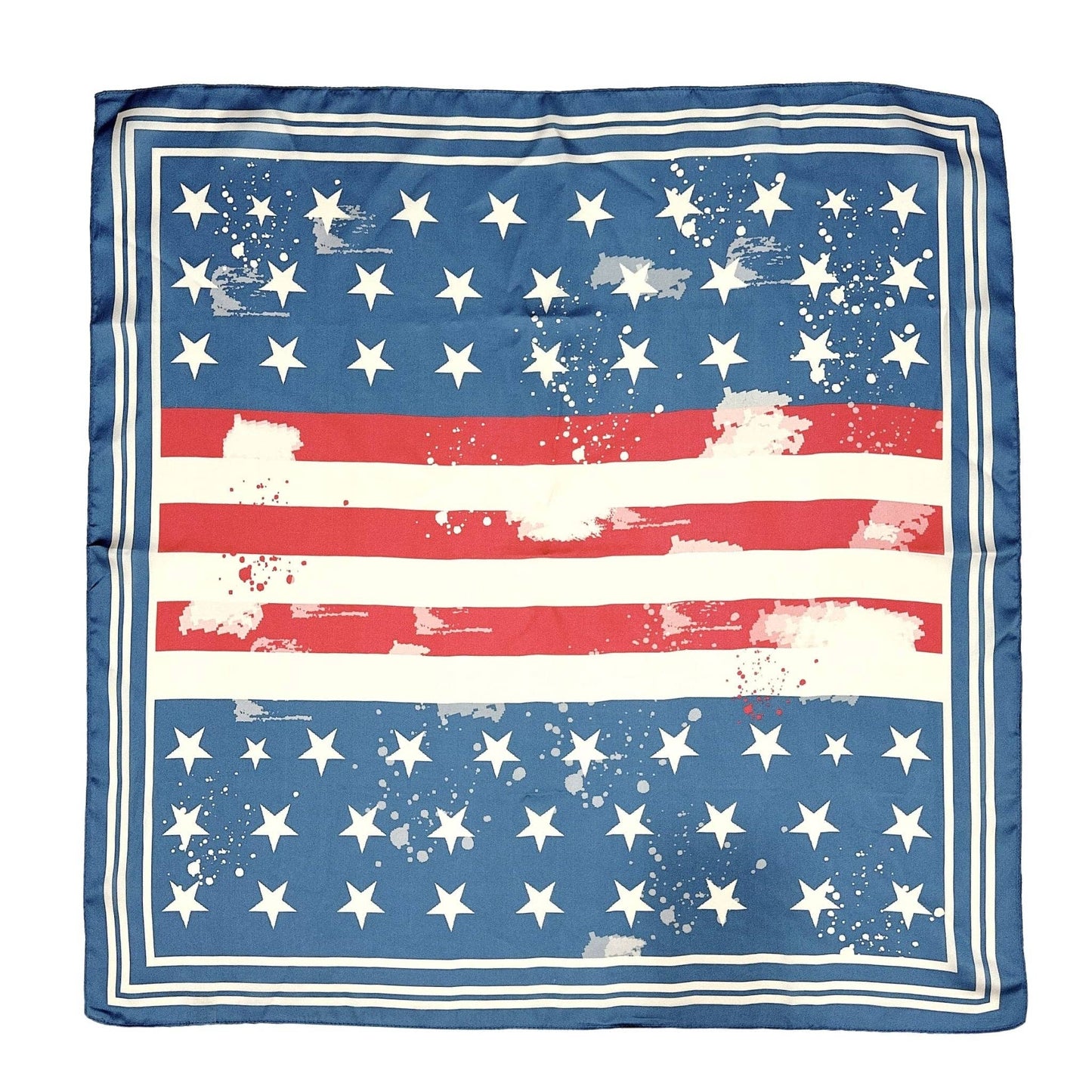 Vintage Star Print Square Scarf