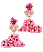 Heart & Cowboy Hat Earrings