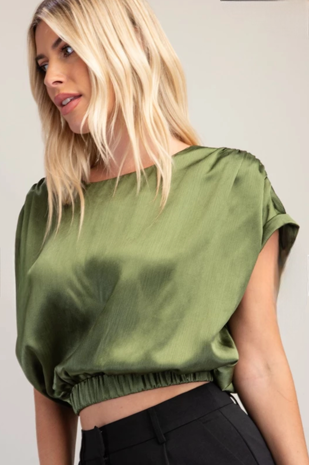 Silky Crop Blouse