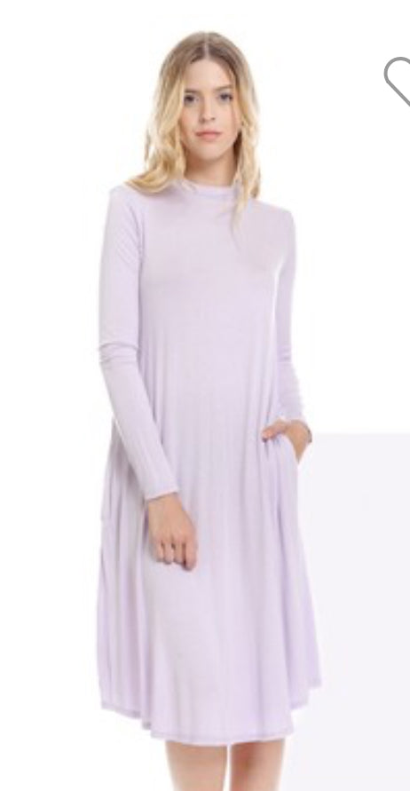 Long Midi Dress Lilac