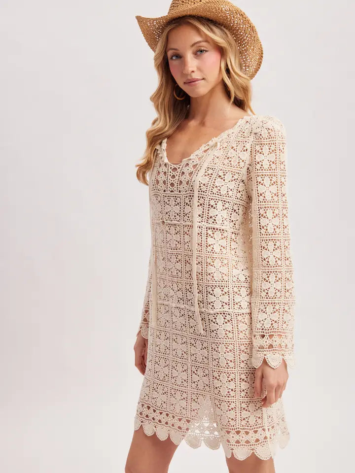 Seaside Crochet Coverup Dress
