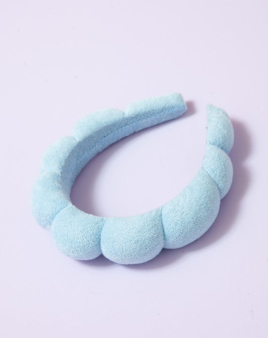 Spa Terry Towel Scalloped Headband Blue