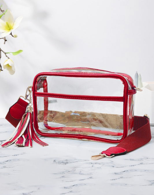 Clear Camera Bag Red