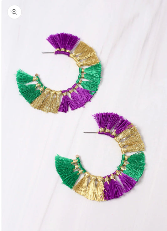 Metairie Tassel Hoop Earring