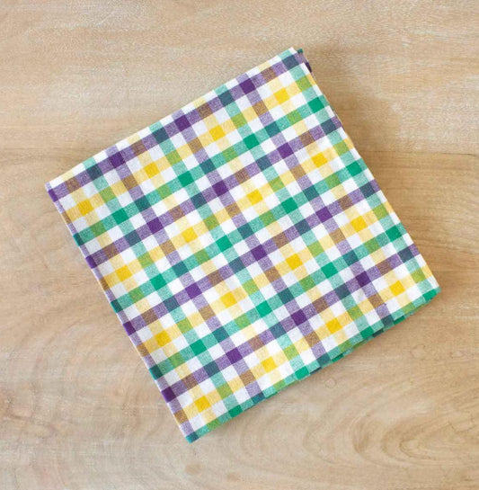 Mardi Gras Gingham Napkin