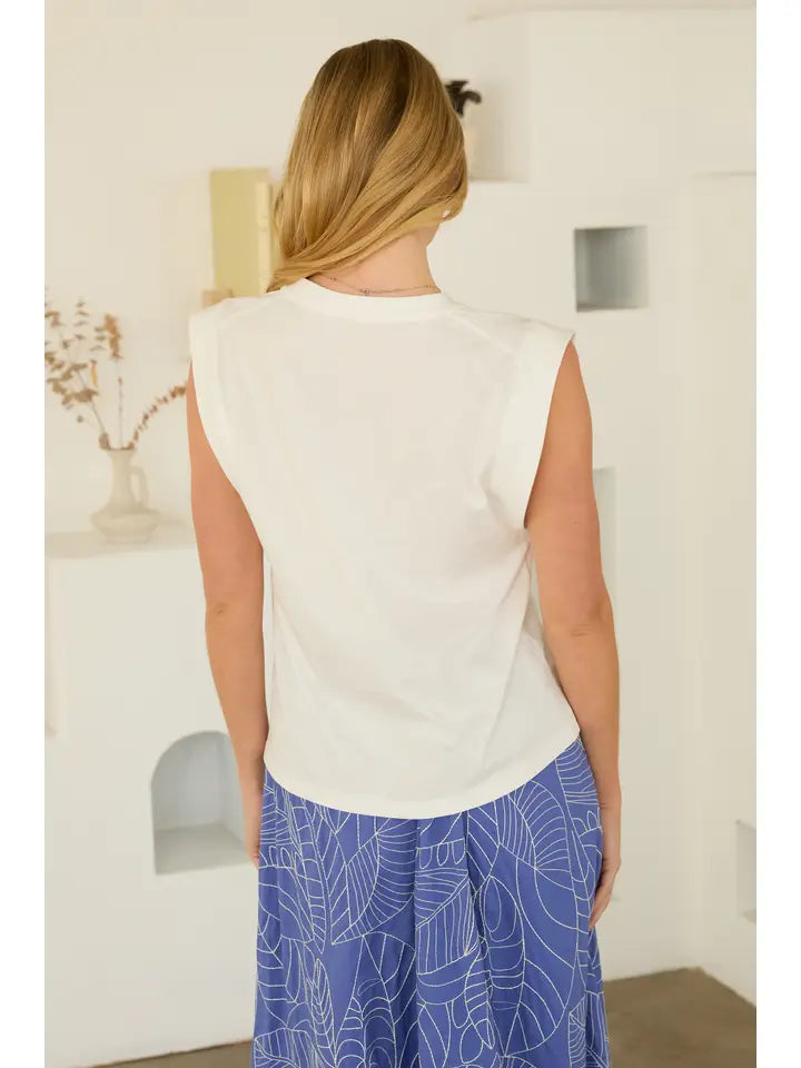 Ocean Breeze Embroidered Tee