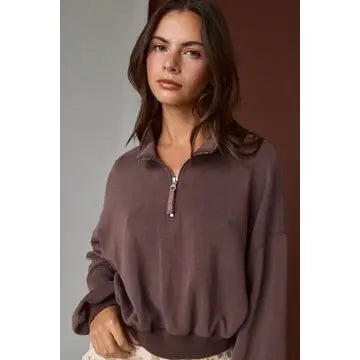 Quarter Zip Pullover Top