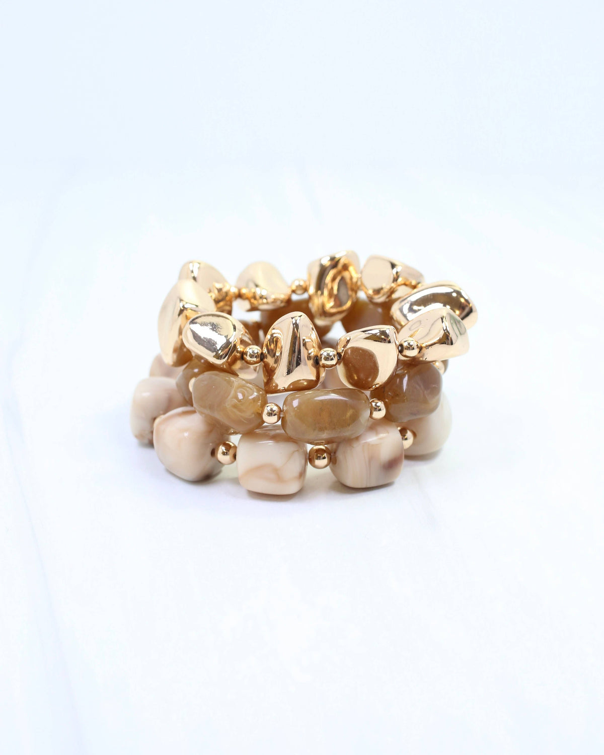 Rayna Beaded Bracelet Set Natural