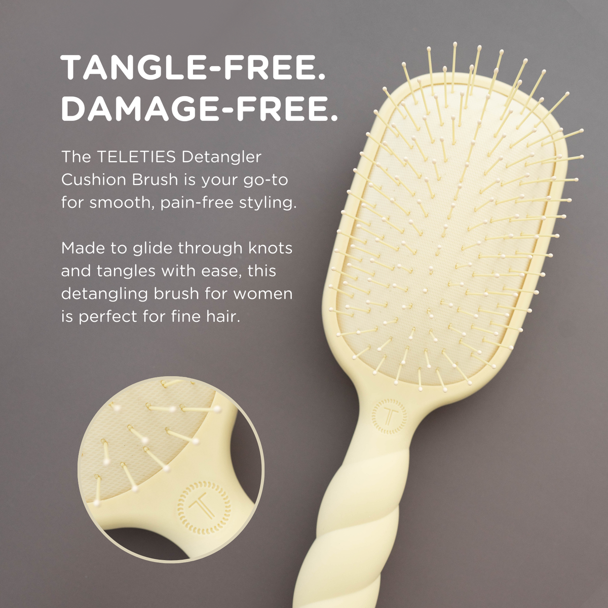 Detangler Brush |Tan| Fine
