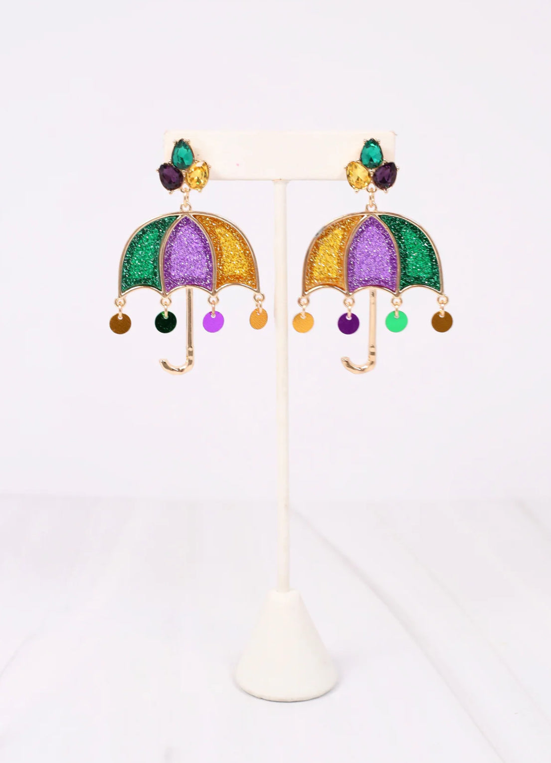 Glitter Parasol Embellished Earring