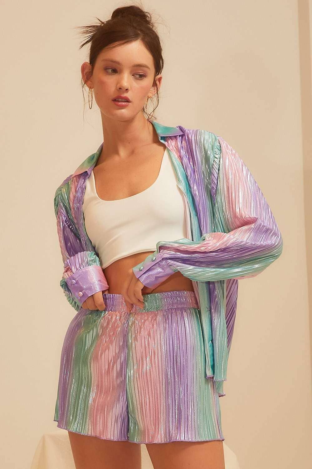 Pastel Mardi Gras Short