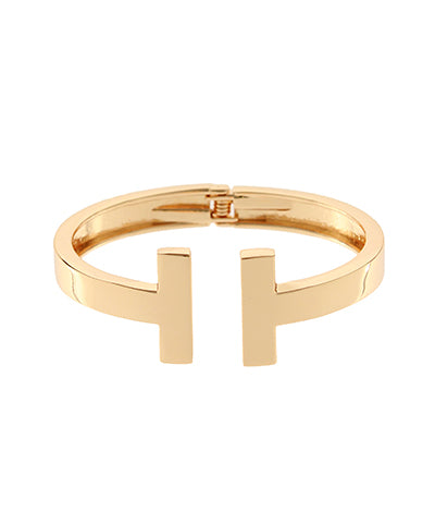 T bar Open Bangle Bracelet