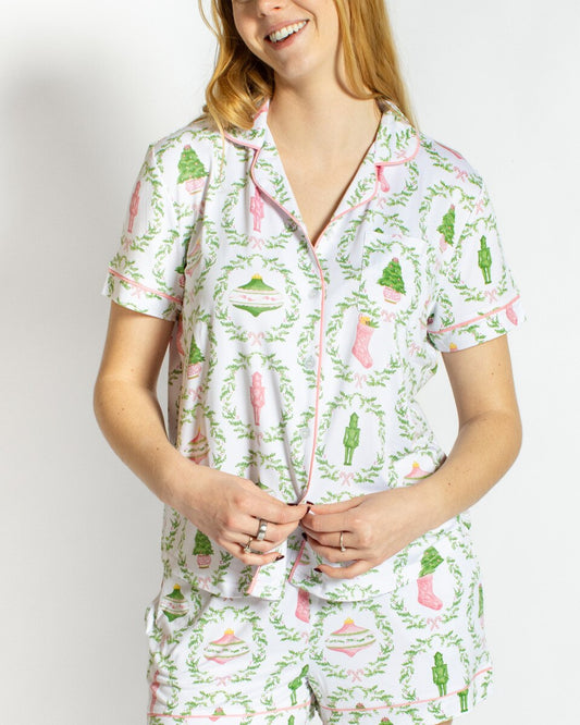 Nutcracker Trellis Short Sleeve Sleep Shirt