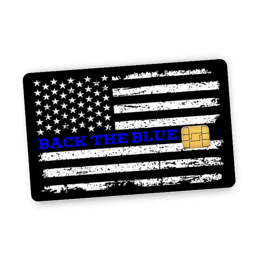 Back the Blue Flag Credit Card Skin Decal