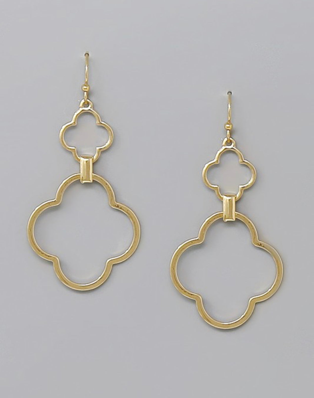 Clover Hoop Dangle Earrings