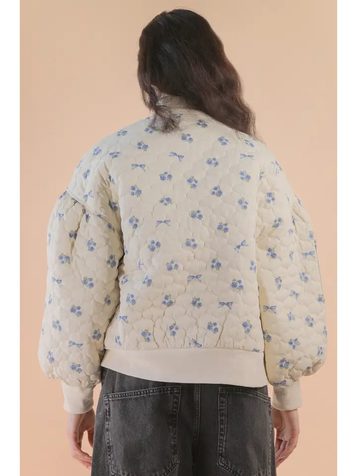 Blue Blossom Quilted Jacket