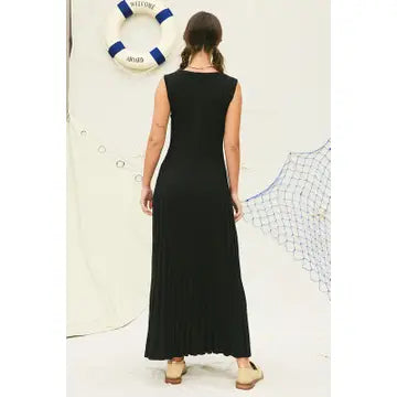 Ribbed Knit Sleeveless Dress