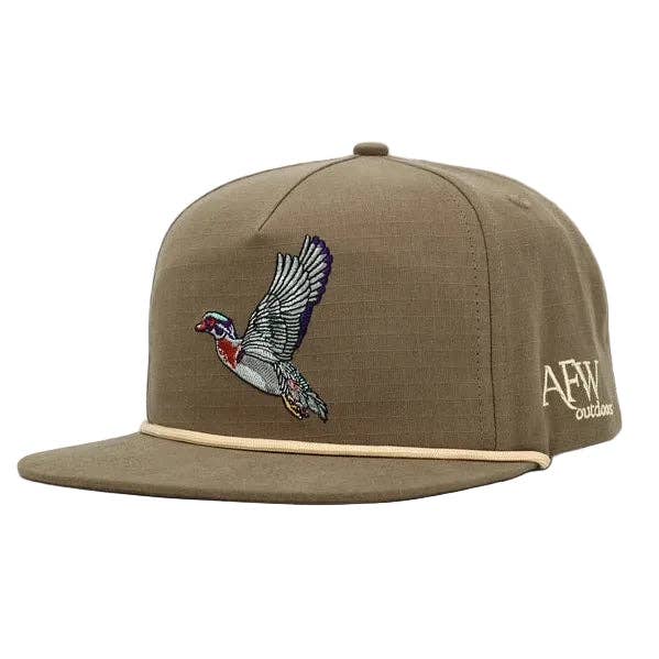 Flying Wood Duck Brown RipStop Hat