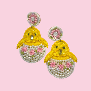 Easter Egg Chick Earrings