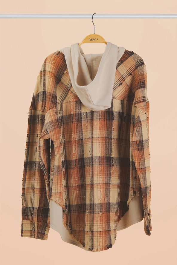 Canyon Plaid Flannel Hooded Jacket