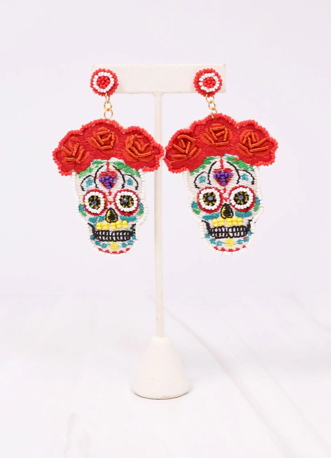 Frida Embellished Skull Earring