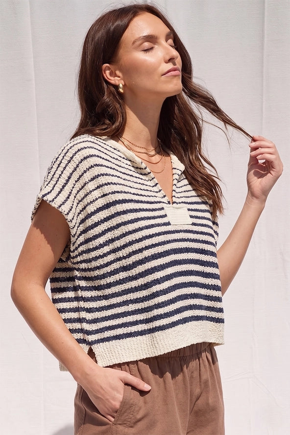 Striped Crop Sweater