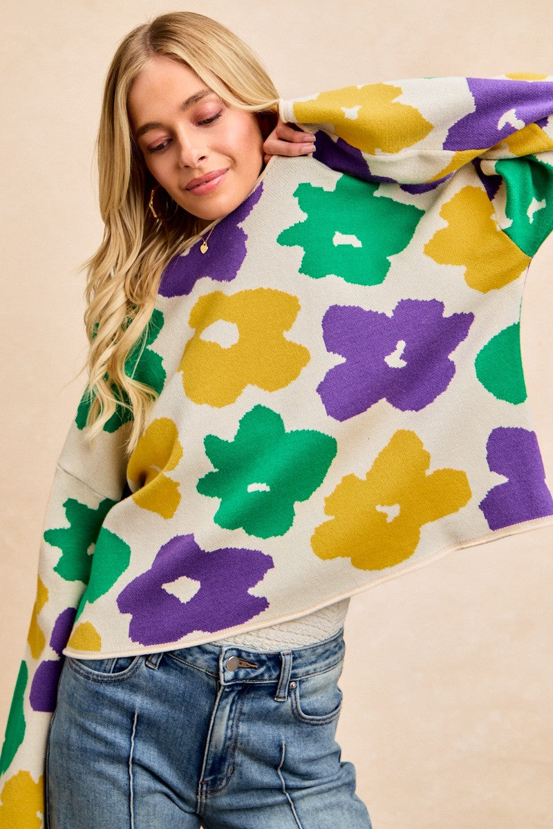 Retro Bloom Sweater