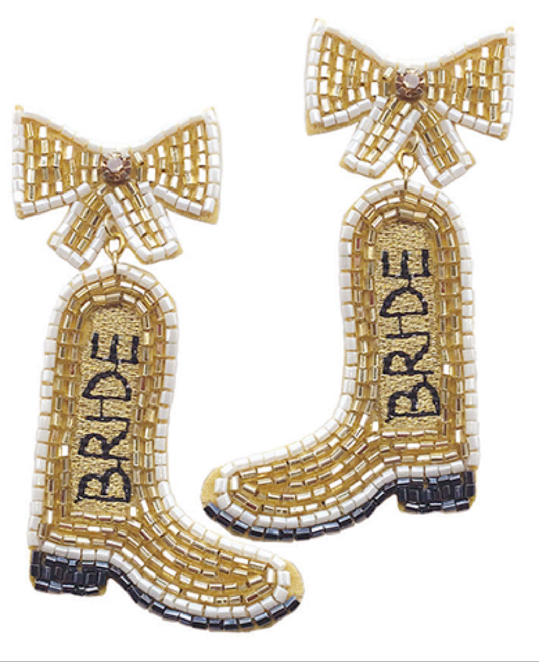 Bride Beaded Boots Earring