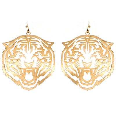 Brass Tiger Filagree Earrings