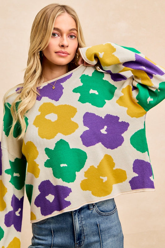 Retro Bloom Sweater