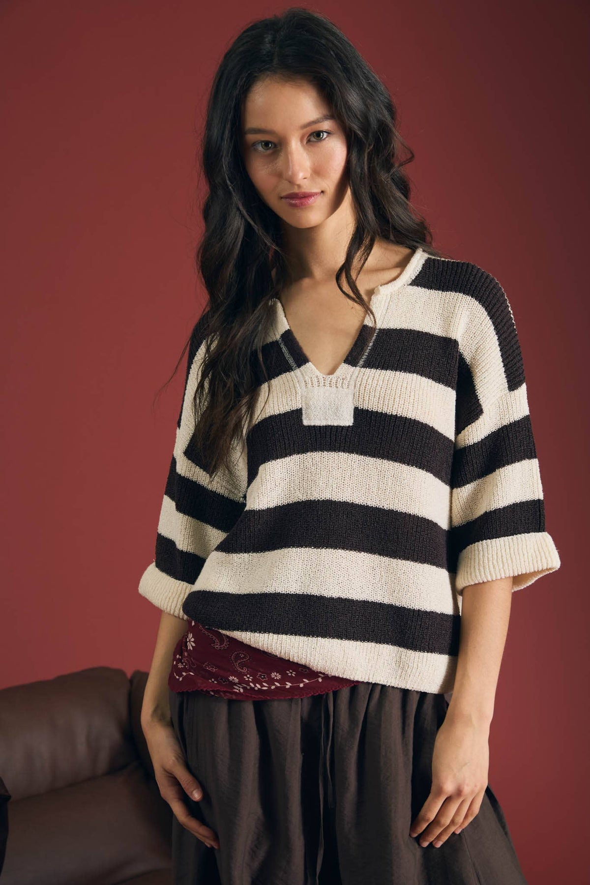Cocoa Stripe Sweater