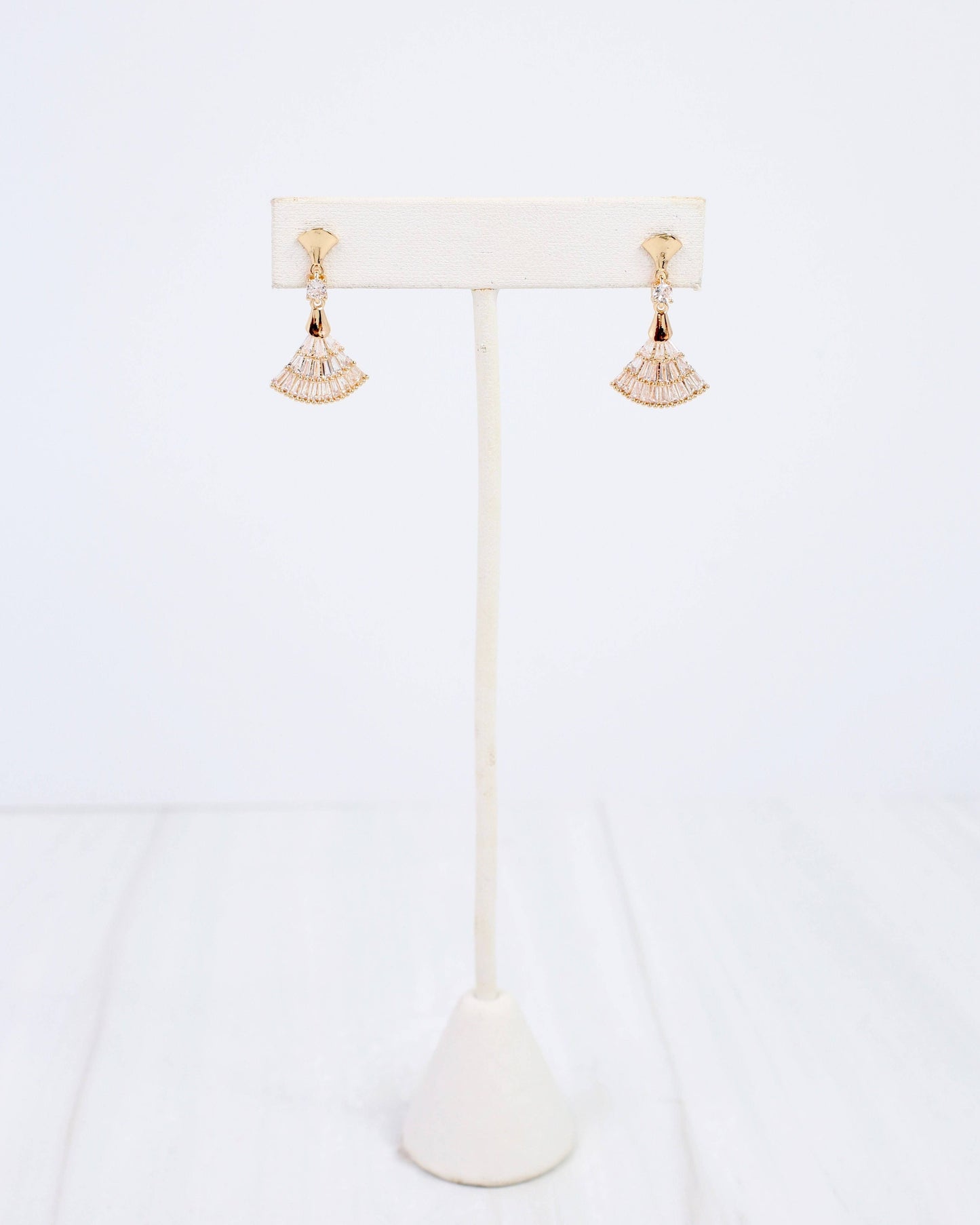 Cabrits CZ Fan Drop Earring Gold