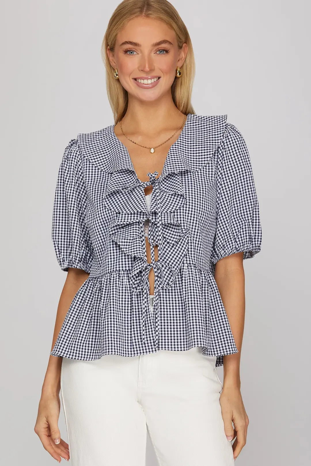 Gingham Grace Top