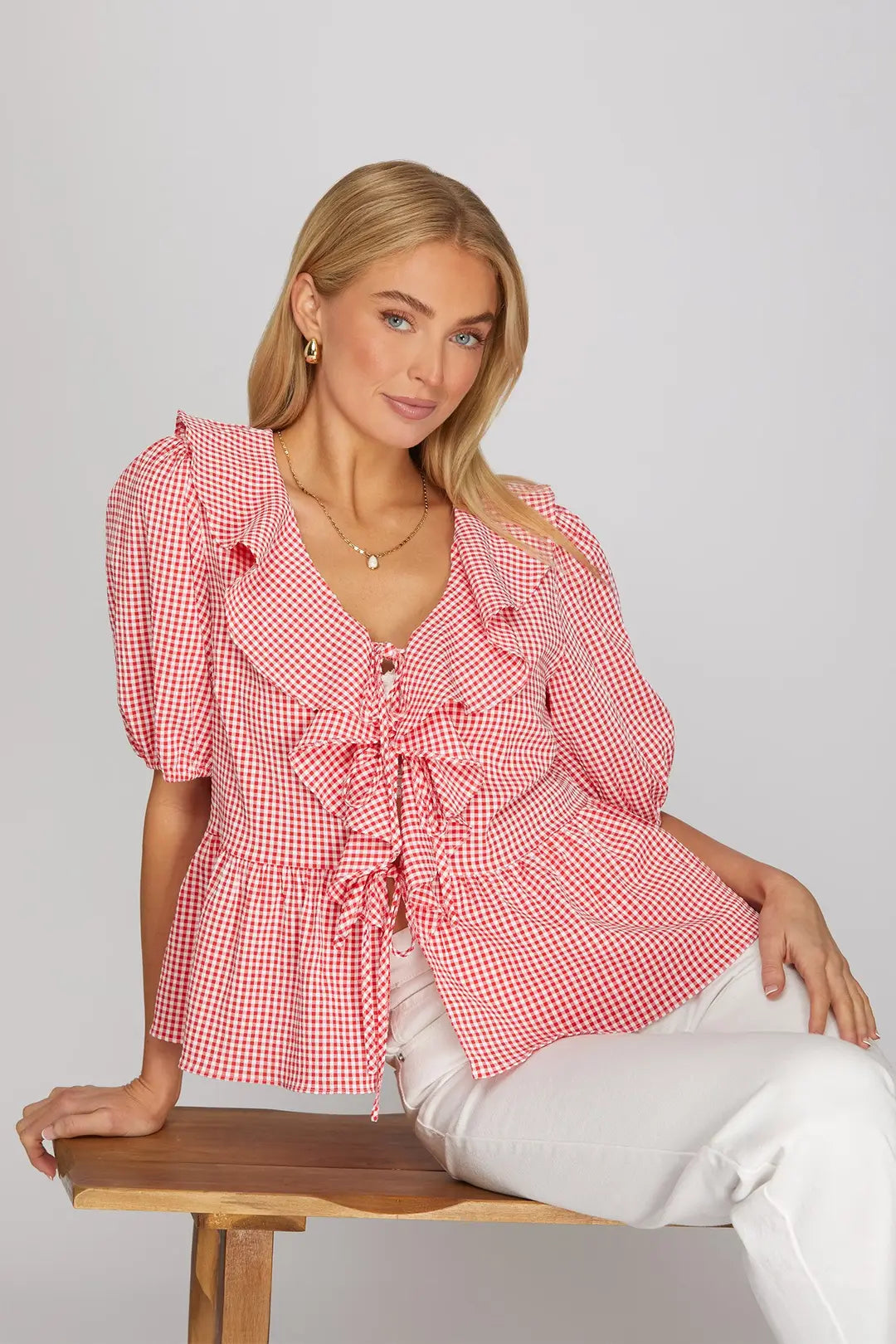 Gingham Grace Top