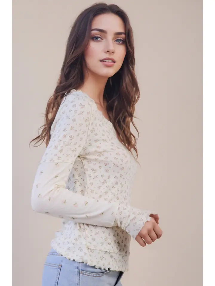 Daisy Whisper Long Sleeve Top