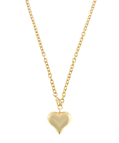 Puffy Heart Pendant Necklace