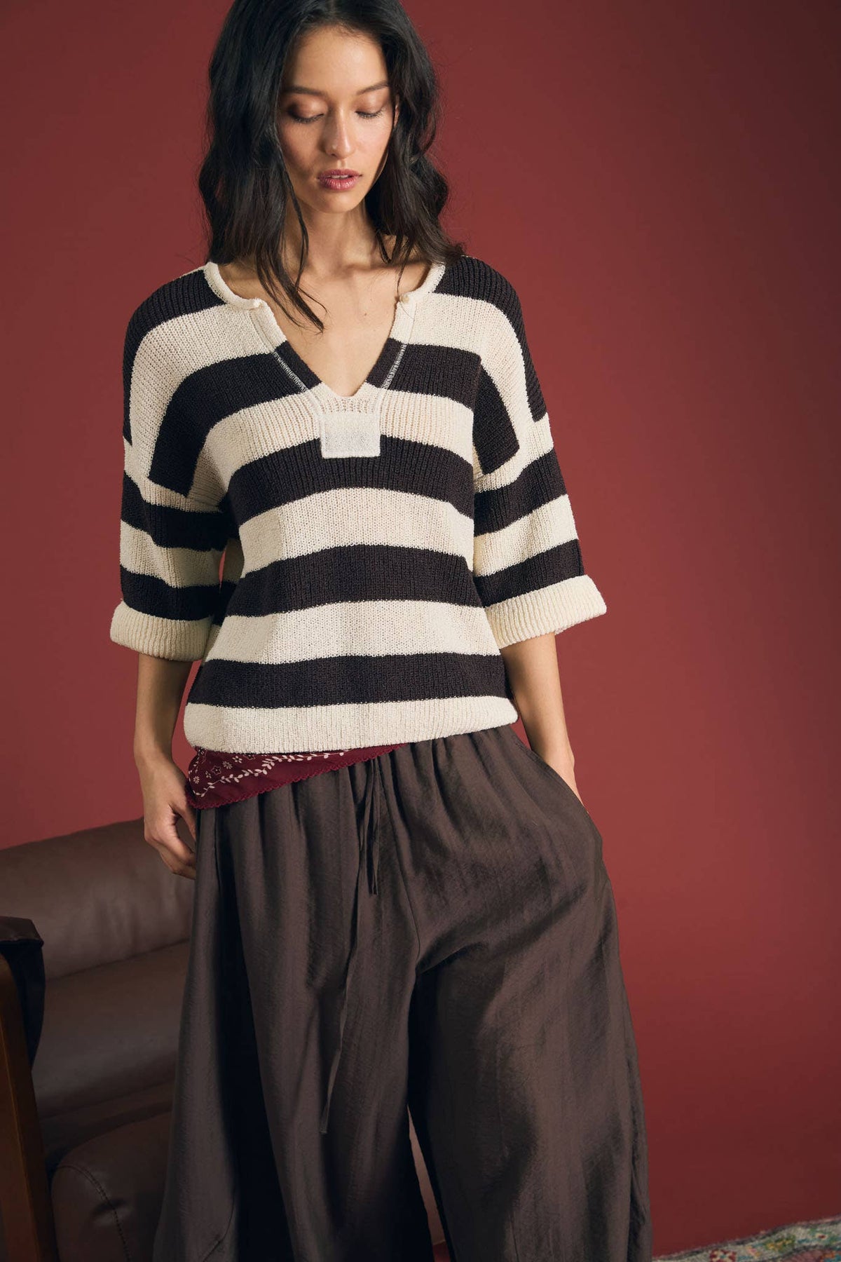 Cocoa Stripe Sweater