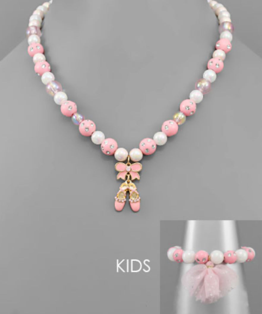 Kids Bead Bracelet & Necklace Set